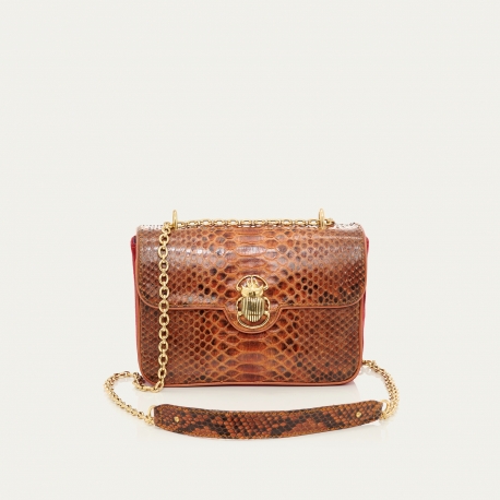 Moka Python Burgundy Suede Ava Moka