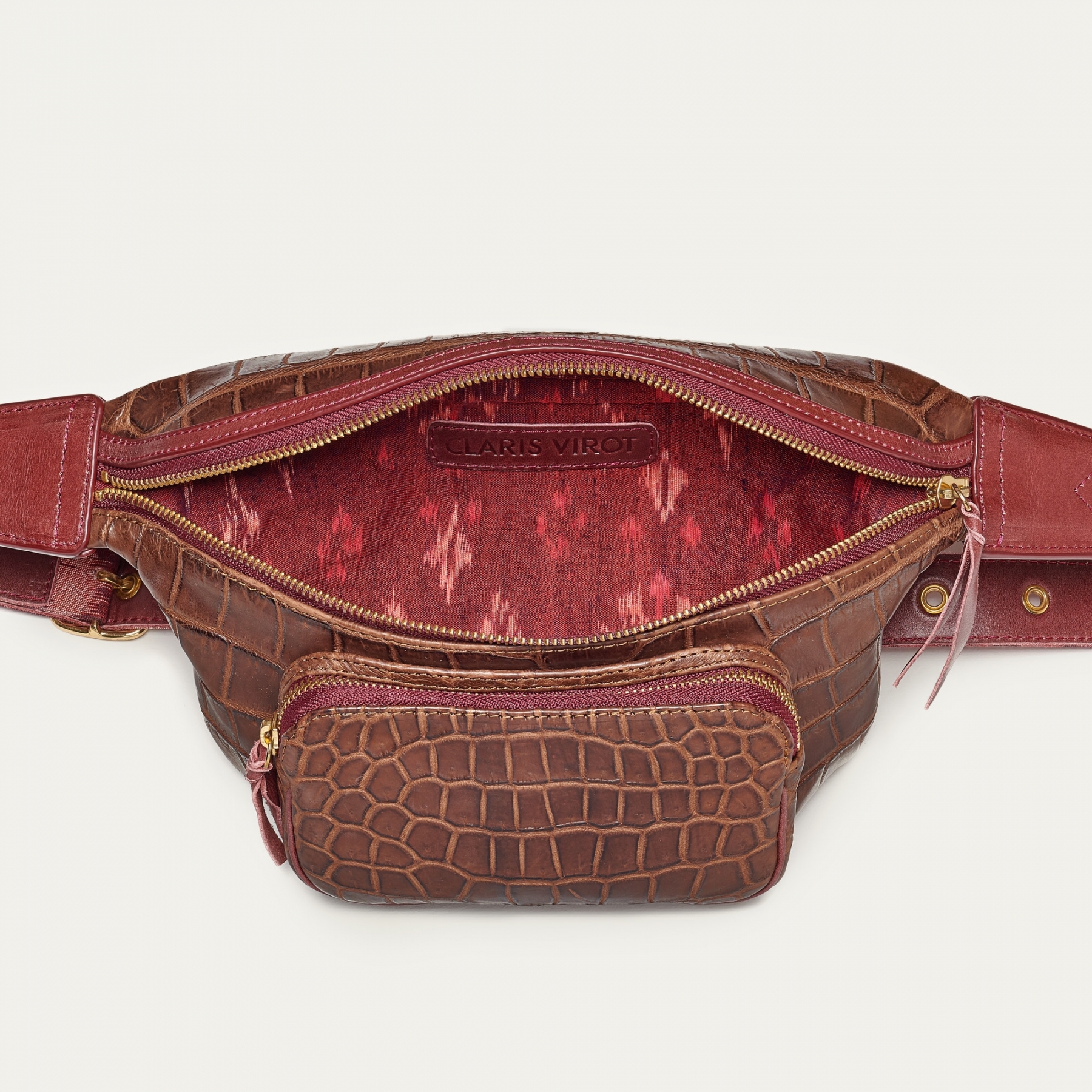 burgundy fanny pack