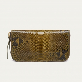 Portefeuille Python Bob Dark Kaki