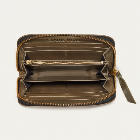 Portefeuille Python Bob Dark Kaki