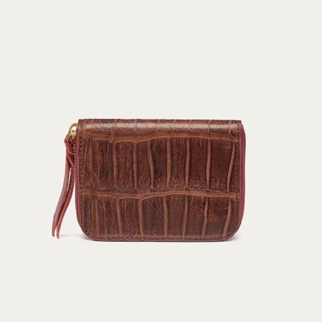 Chocolate Croco Wallet Mini Bob