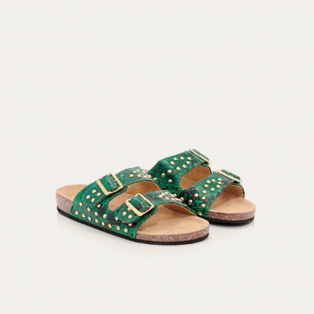 Mint Python Odette Sandals