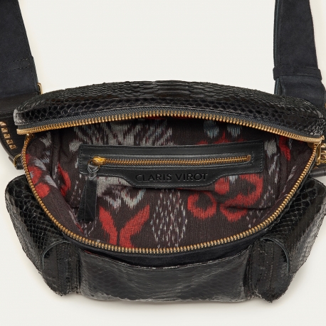 Sac Banane Python Jules Noir