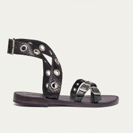 Sandales Python Laurette Noir