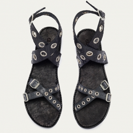 Sandales Python Laurette Noir
