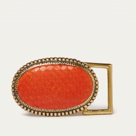 Orange Python Dallas Buckle