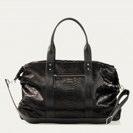 Week End black python Bag Roger