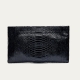 Python Clutch Lou Black
