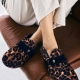 Leopard Leather Georgette Mules