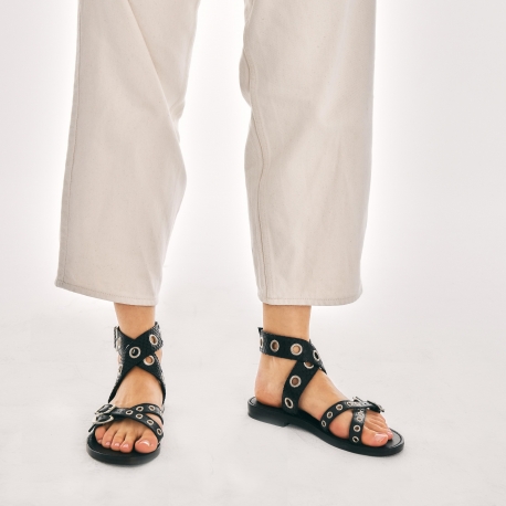 Sandales Python Laurette Noir