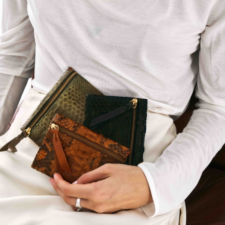Coin Holder Olivia Python Moka 