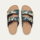 Blue T&D Leather Odette Sandals