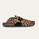 Mules Georgette Cuir Leopard