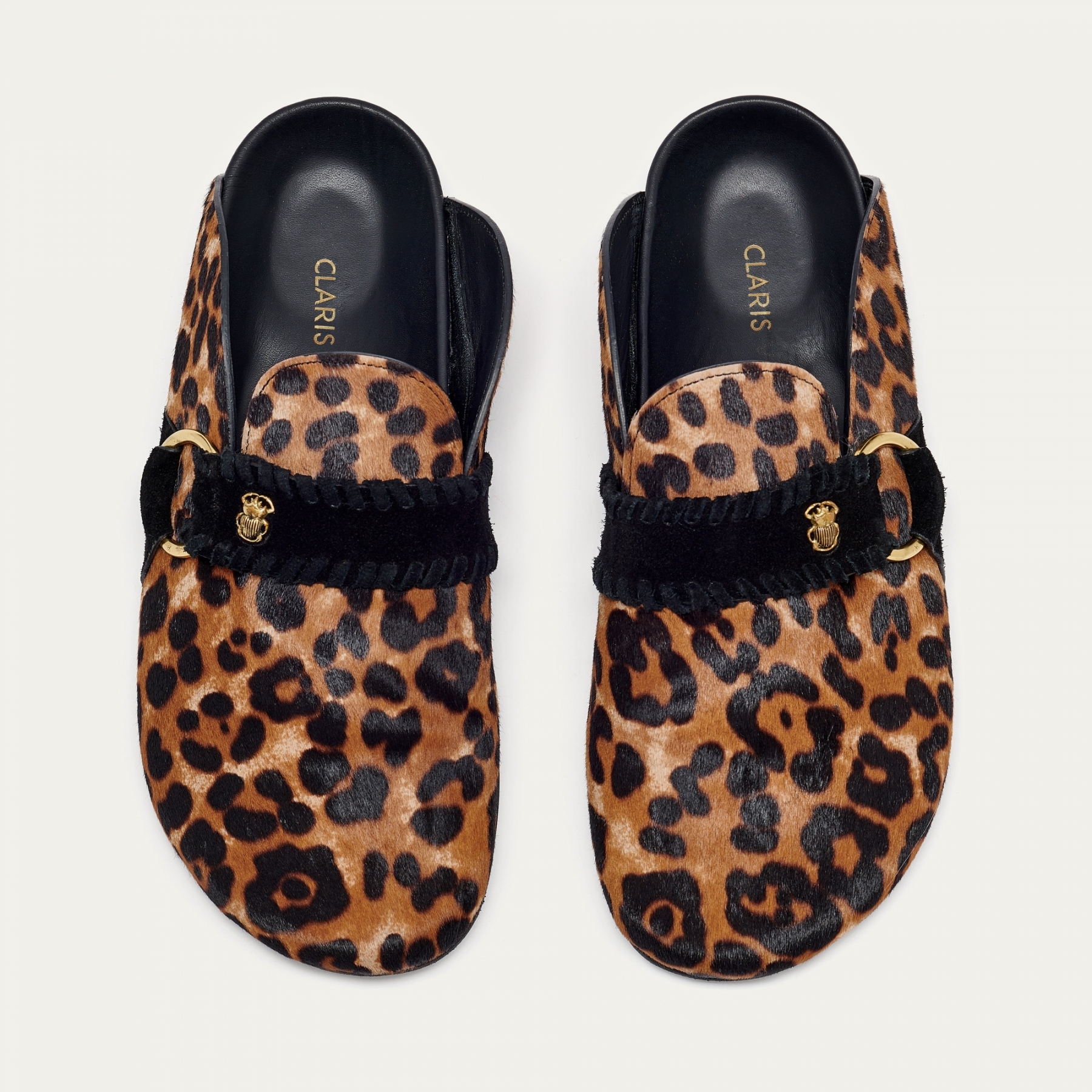 Leapord print shop mules