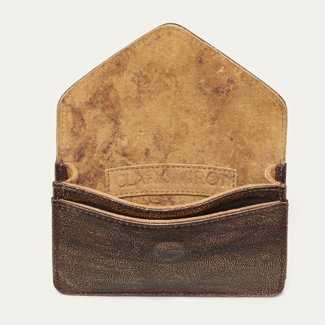 Golden Brown Leather Card Holder Alex