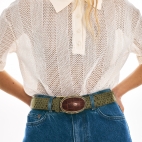 Dallas Chocolate Python Kaki Belt