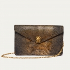 Old Gold Lizard Card Holder Big Alex