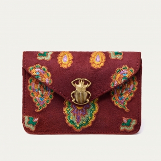 Purple Cashmere Card Holder Alex
