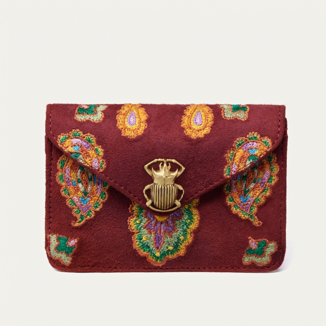 Porte Carte Alex Cachemire Violet