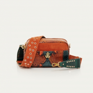 Sac Python Lily Orange Brûlé