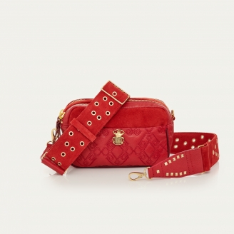 Vermilion Leather Lily Bag