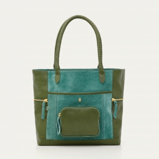 Lime Leather Hugo Tote Bag