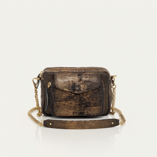 Old Gold Lizard Charly Bag
