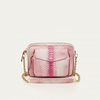 Washed Burgundy Python Big Charly Bag