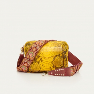 Sac Python Big Charly Jaune Safran