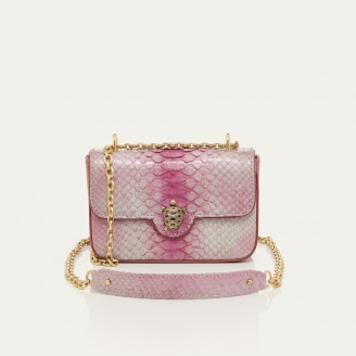 Sac Python Mini Ava Rouge Bordeaux Délavé