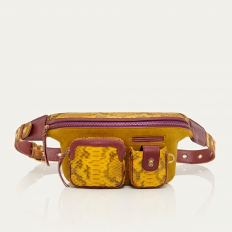 Sac Banane Python Romeo Jaune Safran