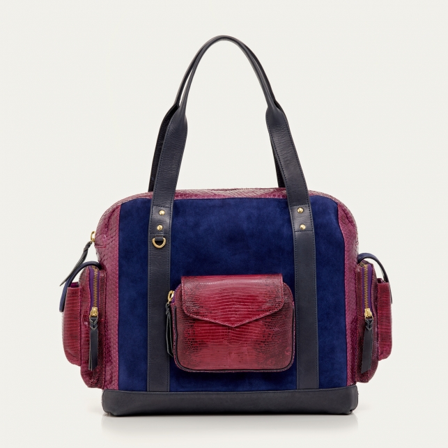 Purple Python Leo Bag