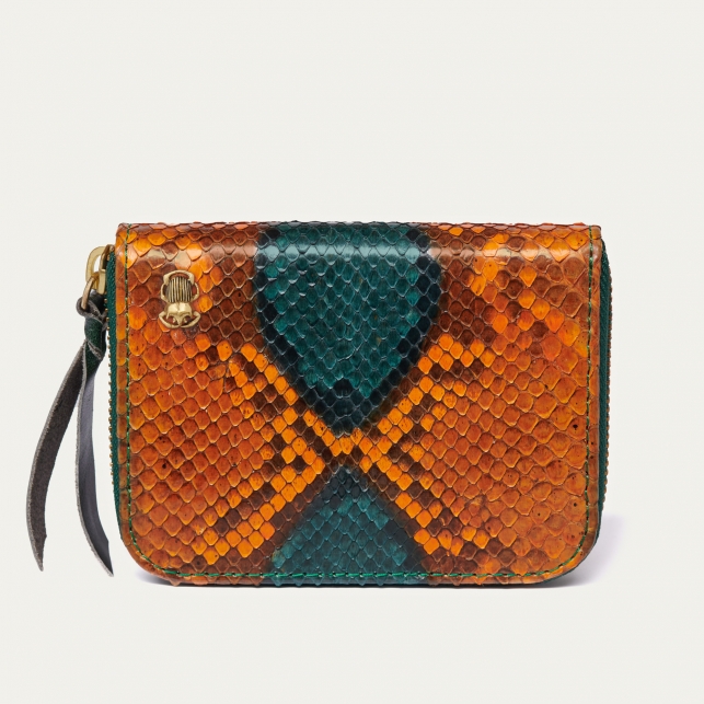 Portefeuille Python Mini Bob Vert Orangé