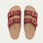 Python Suede Burgundy Odette Sandals