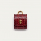 Etui Airpod Jamie Python Bordeaux