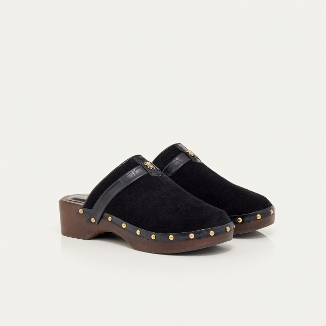 Sabot Arlette Cuir Noir