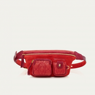 Sac Banane Cuir Romeo Rouge Vermillon