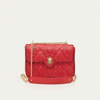Vermilion Leather Ava Medium Bag