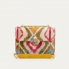 Sac Cuir Big Ava Velours Losange