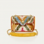 Sac Cuir Mini Ava Velours Losange