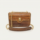 Golden Brown Leather Mini Ava Bag