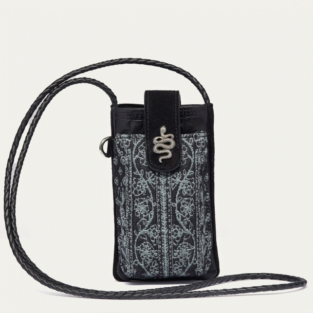 Etui à Telephone Cuir Double Marcus Cachemire Jean