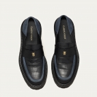 Mocassin Cuir Mia Noir Anthracite