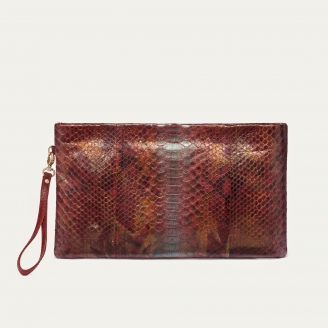 Pochette Python Lou Cuivre