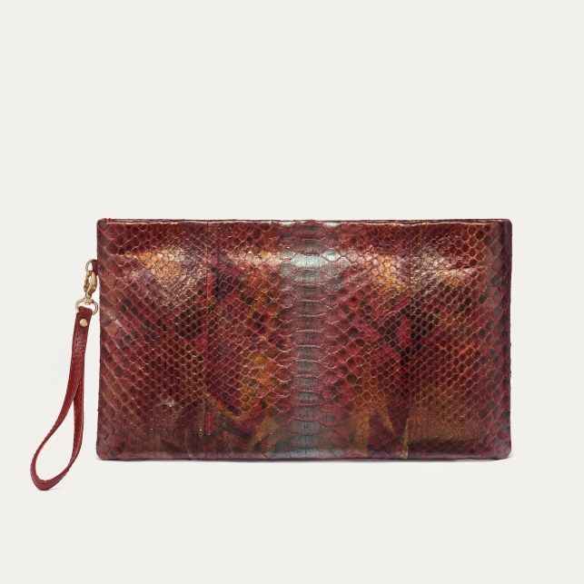 Pochette Python Lou Cuivre