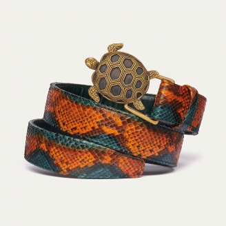 Kingfisher Python Golden Turtle Belt