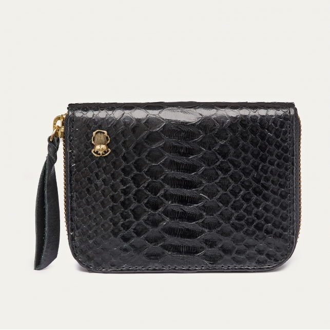 Black Python Mini Bob Wallet