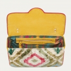 Sac Cuir Big Ava Velours Losange