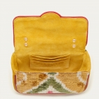 Sac Cuir Mini Ava Velours Losange