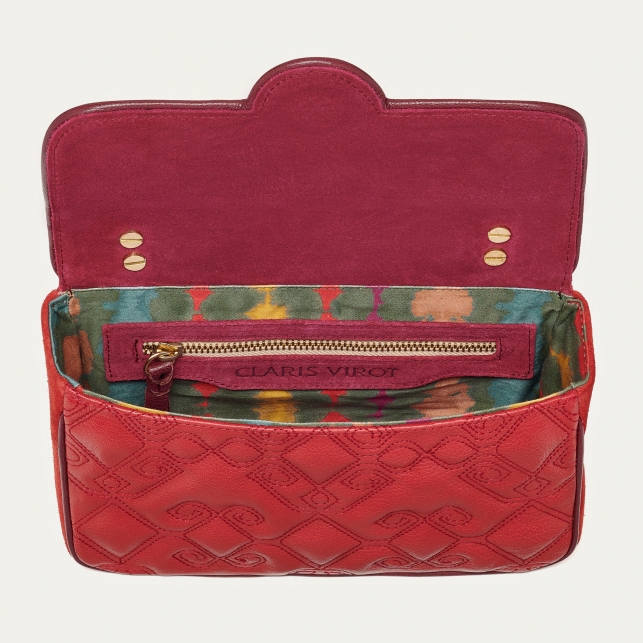Sac Cuir Ava Medium Rouge Vermillon